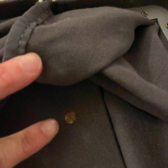 Line of Trade Mens Grey Canvas and Leather weekender bag - Picture 13 of 13